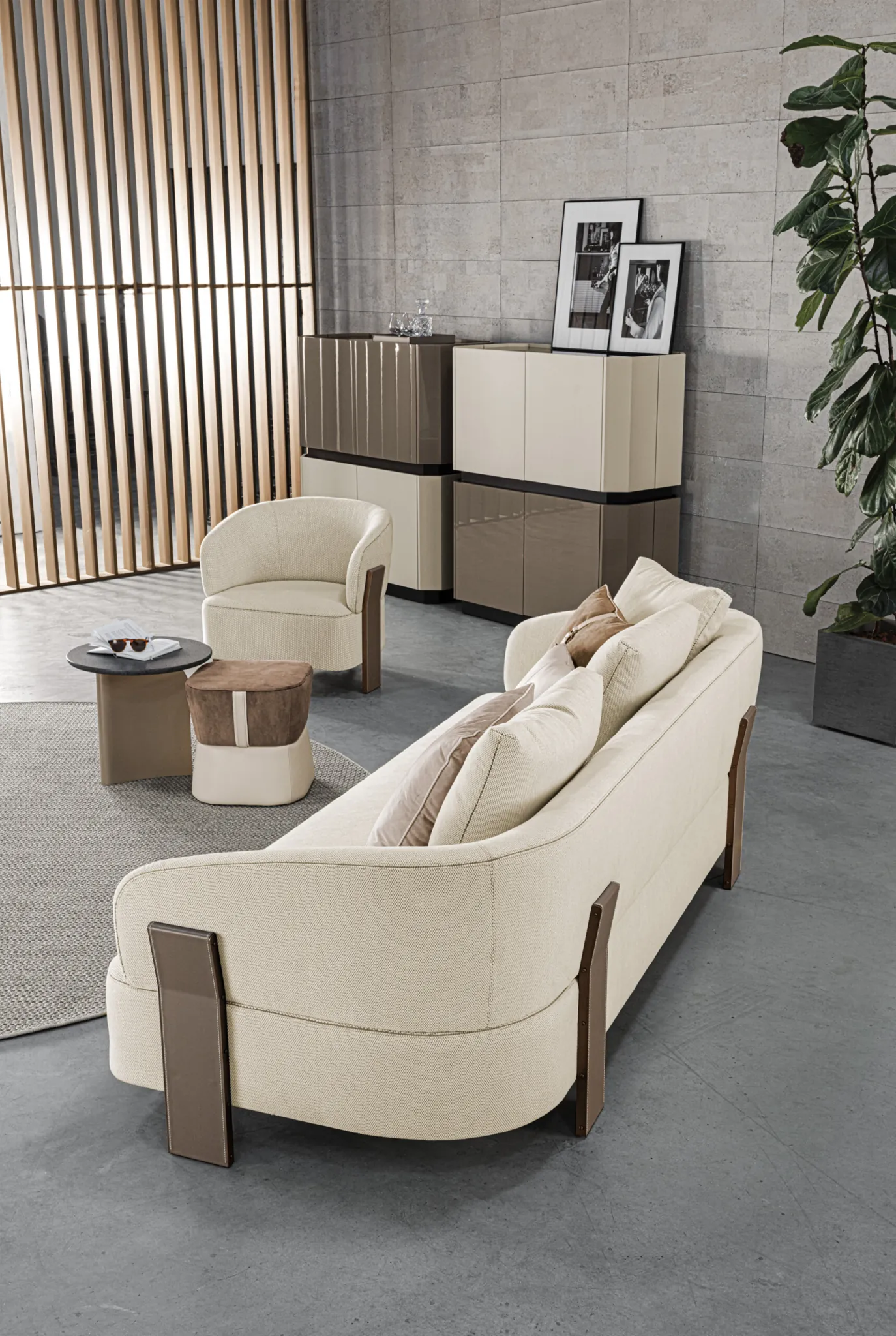 Meroni & Colzani Diamante, armchair, sofa