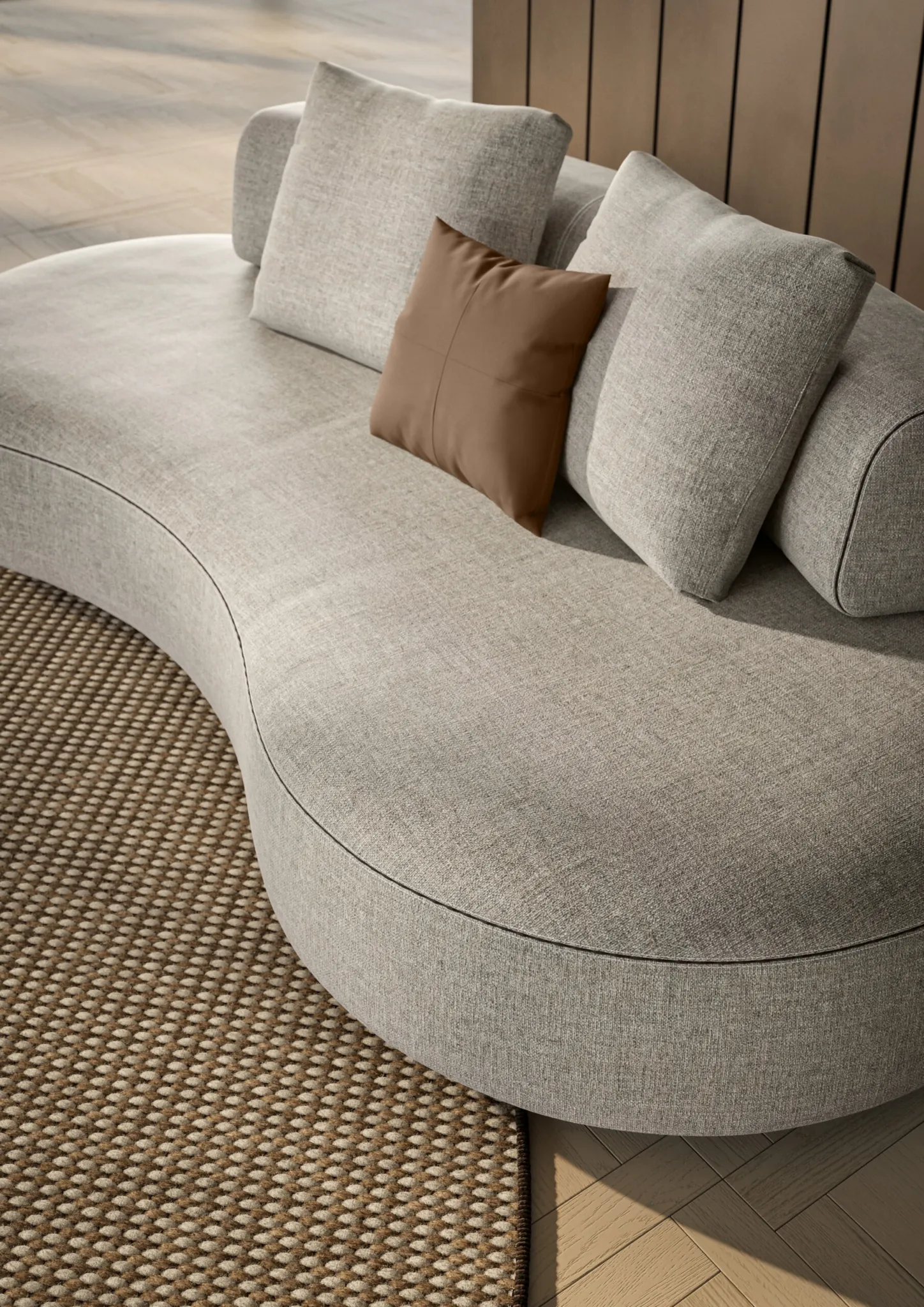 Meroni & Colzani Pangea, a second view of the sofa
