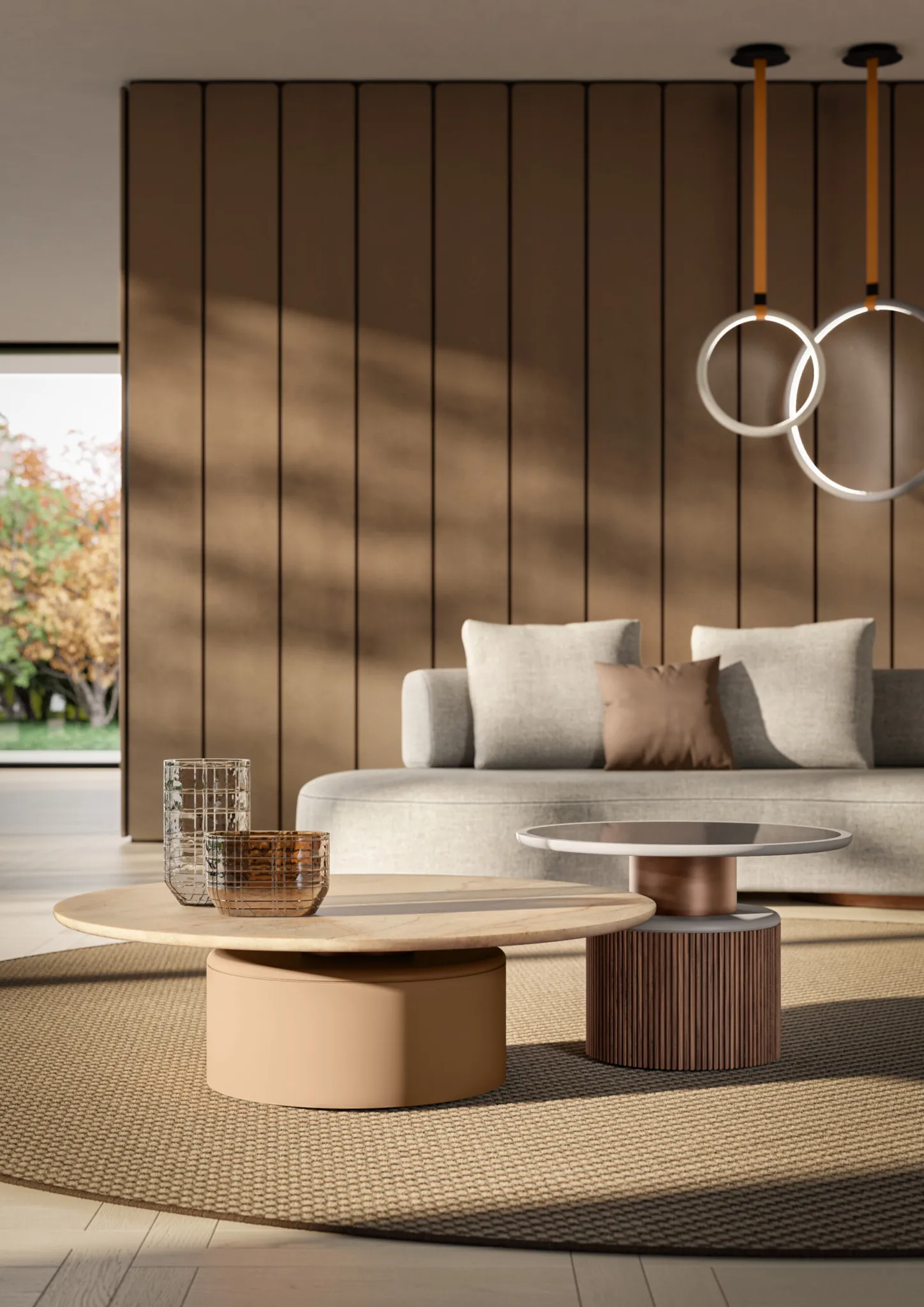 Meroni & Colzani Villasimius, a second view of the coffee table
